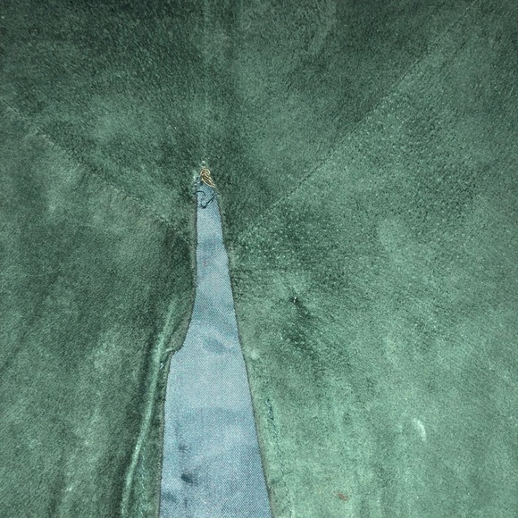 Georgetown hunter green suede skirt size 3/4 - Picture 4 of 5